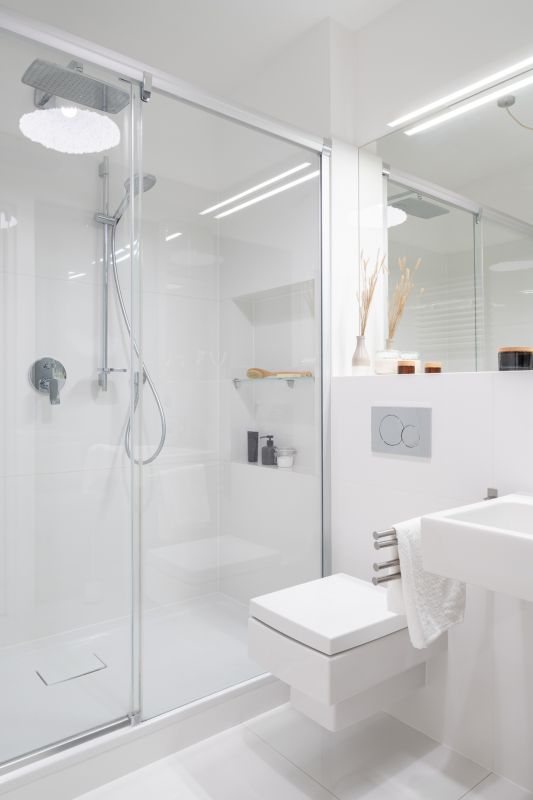 Stylish Bathroom with New Shower